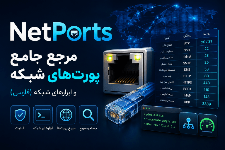 NetPorts | مرجع جامع پورتهای شبکه و ابزارهای شبکه (فارسی)